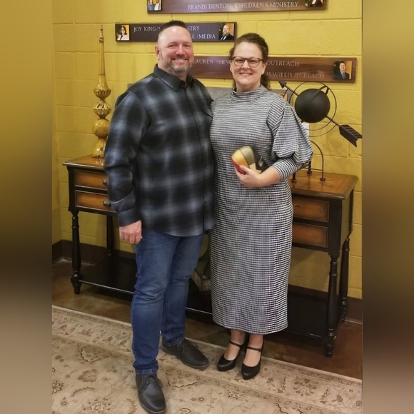 Eloquii Dresses & Skirts - Eloquii houndstooth black and white puff sleeve dress. Size 18